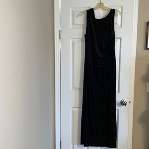Ladies Long Black Evening Dress